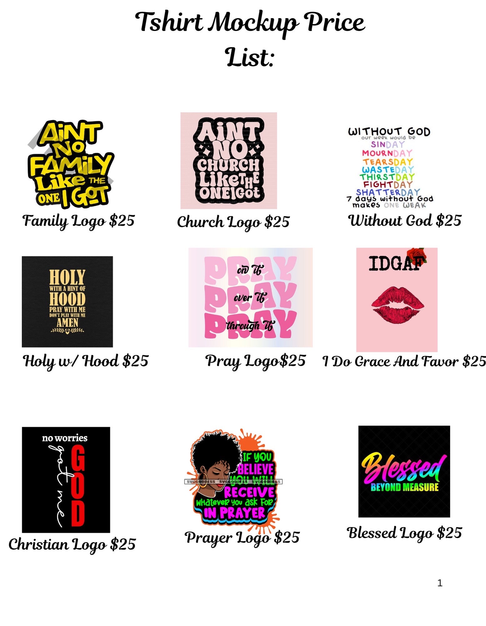 Godly Artistry Tees